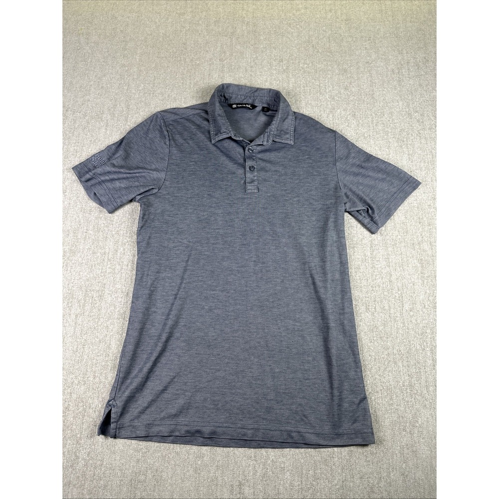 Travis Mathew Golf Polo Men Size M Gray Goldman Sachs Embroidered Short Sleeve